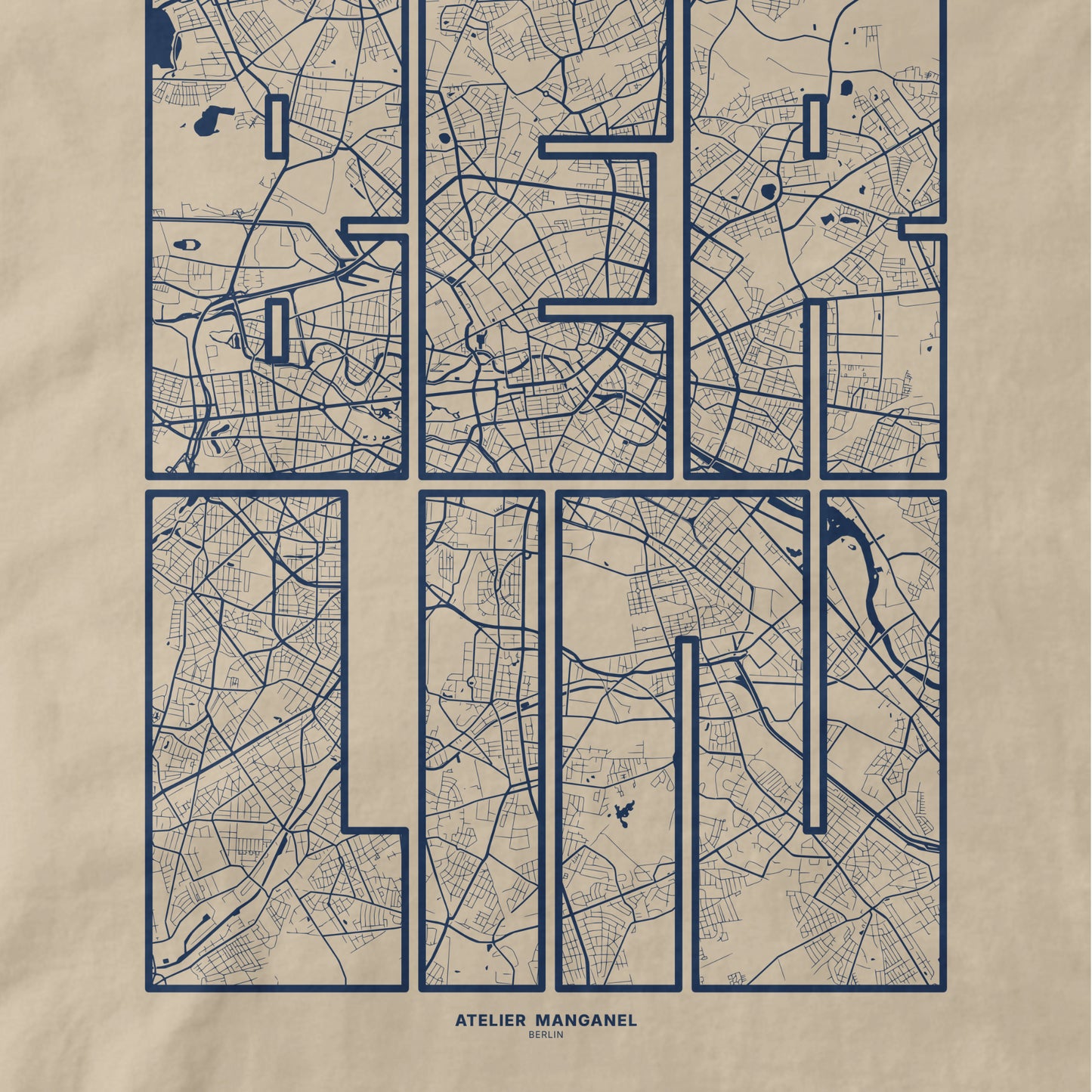 Berlin Map - Organic Cotton
