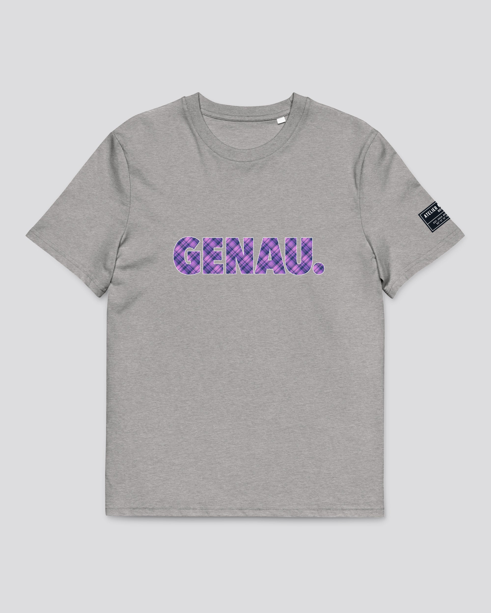 XG ATELIER Tシャツ　紫 Genau 002-OC Purple Plaid Organic Cotton T-Shirt – Atelier Manganel