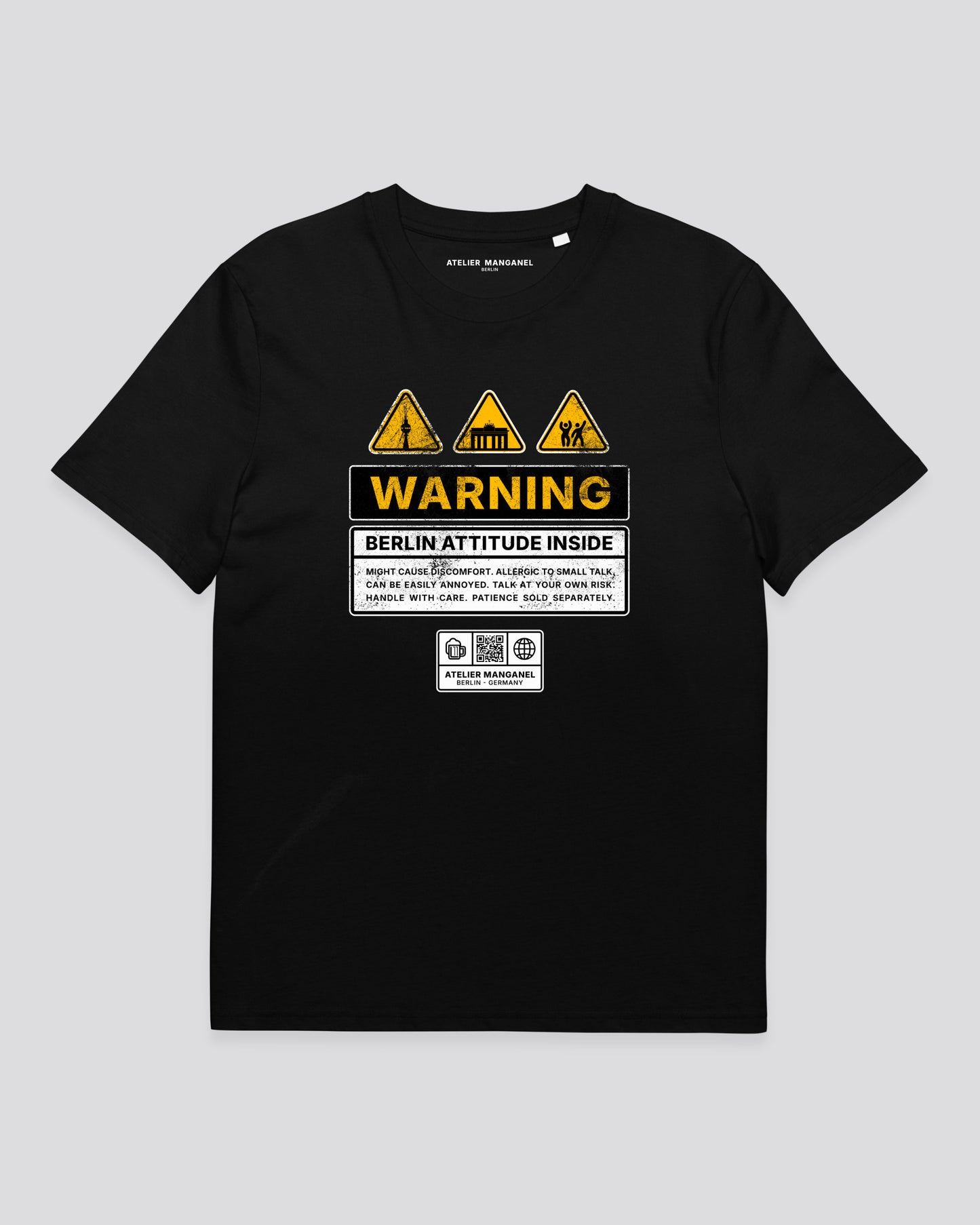 Warning  - Berlin Attitude Inside - Organic Cotton