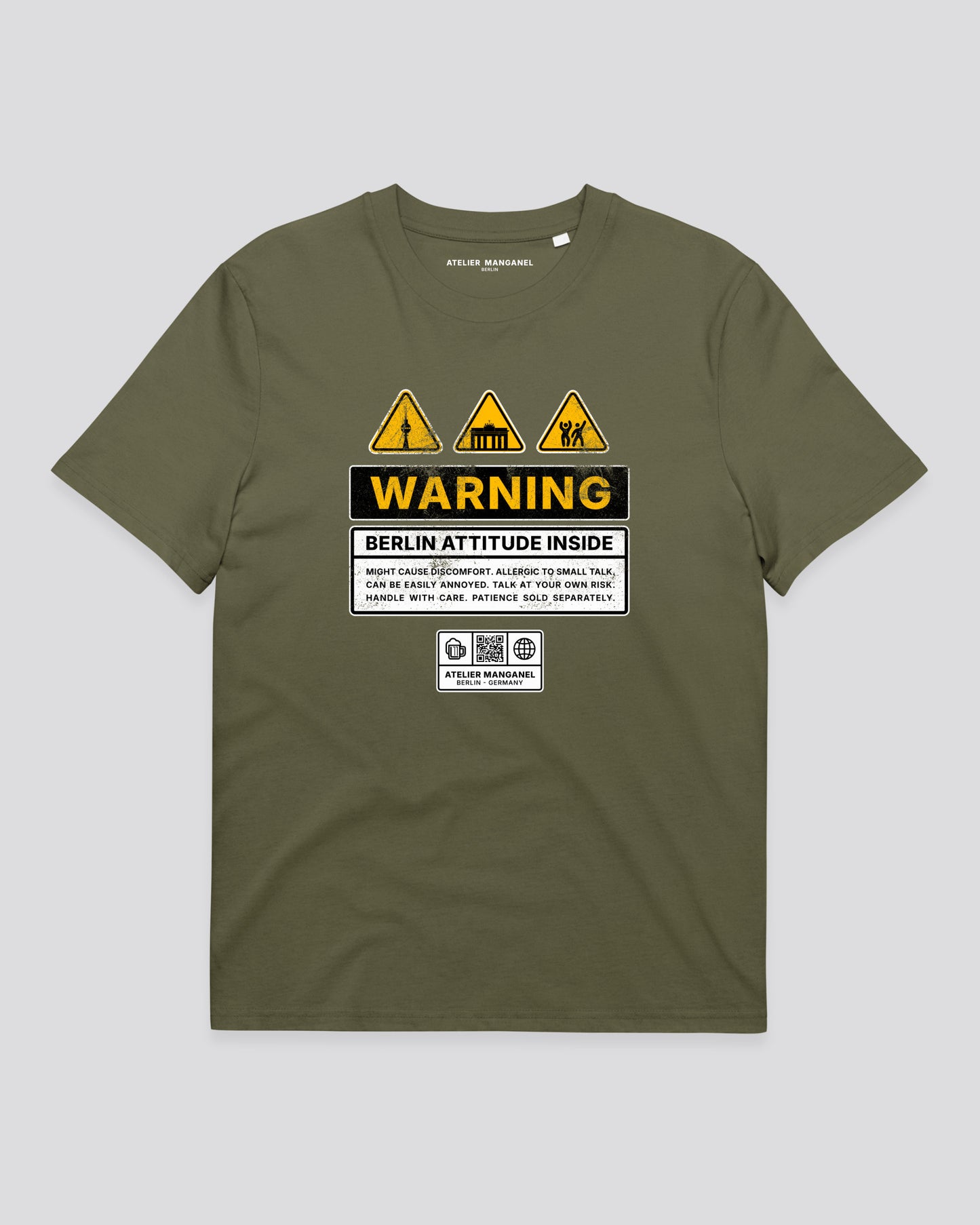 Warning  - Berlin Attitude Inside - Organic Cotton